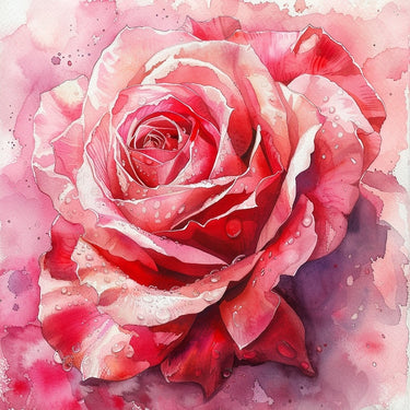 Rose Watercolour Canvas